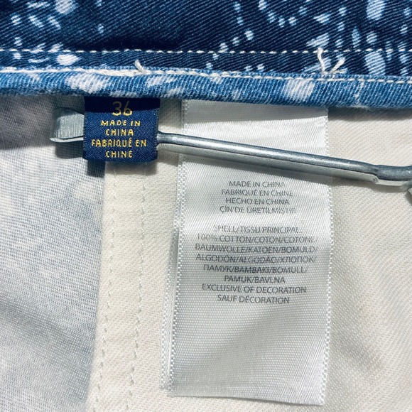 Polo Ralph Lauren Shorts Mens 36 Blue Patchwork Bandana Print Cotton Relaxed Fit - Picture 5 of 10
